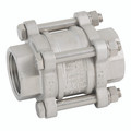 4" BSP ST/ST 3PCE SPRING CHECK Valve - 4" BSP Parallel Stainless Steel 3 Piece Spring Check ValveAll images used are for illustrative purposes only