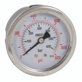 1/4"BSPP 63MM CNTR BK GLY GAUGE 0-15PSI - 1/4" BSP Parallel Male, Stainless Steel Case, Back Connection Pressure Gauge, 63mm Dial Diameter, Working Pressure 0 to 1 bar, FT ProAll images used are for illustrative purposes only