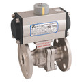 2.1/2" ASA150 SS FSAS FBBV HAIT DA ACT - 1/2" ANSI150 Flange, 2 Way Ball Valve Fitted with a Pneumatic Actuator, Double Acting, ATEX, Fire Safe Approved, Stainless Steel Valve Material, Viton Seal Material, Valve Working Temperature -20Ã‚Â°C to +230Ã‚Â°C,
