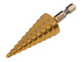 BlueSpot Tools HSS 1/4in Hex Shank Step Drill 4-22mm - The BlueSpot Tools HSS 1/4in Hex Shank Step Drillis ideal for precision drilling in aluminium, brass, copper, plastic, steel and wood
