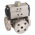 2.1/2" PN16 SS 3WT BV F/W HAIT DA ACT - 1/2" PN16 Flange, 3 Way Ball Valve Fitted with a Pneumatic Actuator, T Port, Double Acting, Stainless Steel Valve Material, Viton Seal Material, Valve Working Temperature -20Ã‚Â°C to +200Ã‚Â°C, Actuator Working Temp