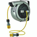 POLY BODY 110V C.R C/W MK COMM P/S 15MTR - 110V, Spring Rewind Electrical Cable Reel, comes with 15 Metre Hose, Grey, RedasheAll images used are for illustrative purposes only