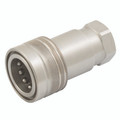 1.1/4"BSP  ISO31.5 ISOA S/STEEL CARRIER - 1/4" BSP Parallel Female, Valved, Hydraulic Quick Release, Coupling, ISO A Profile, PAVX Series, 316 Stainless Steel, Viton Seal, ISO 7241-1 A, Standard, Working Temperature -25Ã‚Â°C to +100Ã‚Â°C, Maximum Working