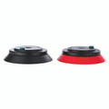 FLAT STYLE CUP W/CLEATS  150MM  URETHANE - 150mm Suction Area Diameter, IRHD of 60, Vmeca Suction Cup, VFC Series, Nitrile Flat Suction Cup, Black, Working Temperature -20Â°C to +110Â°C, VmecaAll images used are for illustrative purposes only