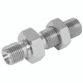 3" X 3" BSP BULKHEAD & LOCKNUT - 1/8" BSP Parallel Male x 1/8" BSP Parallel Male, Hydraulic Adaptor Steel, Complete with Locknut 60Â° Cone, Bulkhead, Zinc Plated Mild Steel, Maximum Working Pressure 350 bar, Burnett & HillmanAll images used are for ill