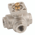 1.1/4" BSP FEM 3/W L PORT DIRECT MNT B/V - 3/8" BSP Parallel Female, Direct Mount Ball Valve, 3 Way L Port, Nickel Plated Brass Body, PTFE Seal, Working Temperature -20ï¿½C to +130ï¿½C, Maximum Working Pressure 40 bar, FT ProAll images used are for ill