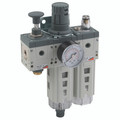 MD SHUT OFF FR.L ASSY 1/4" BSP  25UM - G1/8" BSP Parallel Female, Series MD, Modular Lockable Isolation Filter/Regulator + Lubricator Combination Unit, Semi to auto Drain, 25 Micron, Supplied with Mounting Bracket and Gauge, 25 Micron, Working Temperature