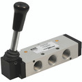 G 1/8 5/2 LEVER DETENT - 1/4" BSP Parallel Female, Valve, 3/2 Function, Lever/Lever Actuation, Working Temperature -40Ã‚Â°C to +60Ã‚Â°C, Maximum Working Pressure 16 bar, ParkerAll images used are for illustrative purposes only