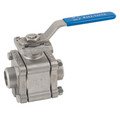 1/2" NBSW FSAS SS 3PC FBBV D/MNT 2000PSI - 1/2" Butt Weld, 3 Piece, Direct Mount Full Bore Ball Valve, ATEX, Fire Safe, NACE MR0175 Approved, Stainless Steel, Viton Seal Material, CTFE Seat Material, Working Temperature -20Â°C to +220Â°C, Maximum Working