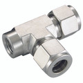 FEMALE RUN TEE 1/2 OD 1/2 NPT - 1" NPT Female, Hydraulic 316 Stainless Steel Twin Ferrule Imperial Compression Fitting, Female Run x Tube, Tee, To Suit 1" Outside Diameter, PanamAll images used are for illustrative purposes only