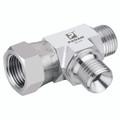 1/2" BSPP RUN TEE 6K PSI 319 - 1/8" BSP Parallel Male x 1/8" BSP Parallel Female, Hydraulic Adaptor, Swivel Female Run, Tee, Stainless Steel, PanamAll images used are for illustrative purposes only
