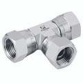 7/8 JIC SWIVEL FEM TEE ST/ST - 9/16"-18 UNF Female, 37Ã‚Â° JIC Flare Fitting, Swivel, Tee, Stainless Steel, PanamAll images used are for illustrative purposes only