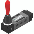 VLVEBLK LEVER LATERAL 3 POS CLOSED CTR - 1/4" BSP Parallel Female, 5/3 Closed Centre Function, Lever Lateral-3 Position Actuation, Valve, Black, Working Temperature -5Ã‚Â°C to +50Ã‚Â°C, Maximum Working Pressure 10 bar, PneumaxAll images used are for il