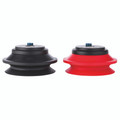 SINGLE-BELLOW CUP  110MM  SILICONE - 110mm Suction Area Diameter, IRHD of 60, Vmeca Suction Cup, VB Series, Nitrile Single Bellow Cup, Black, Working Temperature -20Â°C to +110Â°C, VmecaAll images used are for illustrative purposes only