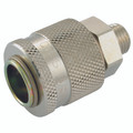 3/8" BSPP MALE SERIES 30 COUPLING - 1/4" BSP Parallel Male Coupling, Series 30KA, Standard, Pneumatic Quick Release, Valved, Brass Nickel Plated, Nitrile Seal, Working Temperature -20Ã‚Â°C to +100Ã‚Â°C, Maximum Working Pressure 35 bar, Parker RectusAll