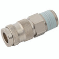 1/2" BSPT MALE COUPLING NICKEL PLATED - 1/4" BSP Taper Male Coupling, Series 25KA, Standard, Parker Rectus, Pneumatic Quick Release, Valved, Brass Nickel Plated, Nitrile Seal, Working Temperature -20Ã‚Â°C to +100Ã‚Â°C, Maximum Working Pressure 35 bar, Par