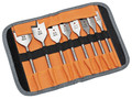 Bahco 9529 S8 Flat Bit Set in Roll Case, 8 Piece - Bahco 8 piece Metric Flat Bit Set with hex shank shaft, suitable for use on both hard and soft wood