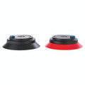 FLAT STYLE CUP W/CLEATS  110MM  SILICONE - 110mm Suction Area Diameter, IRHD of 60, Vmeca Suction Cup, VFC Series, Nitrile Flat Suction Cup, Black, Working Temperature -20Â°C to +110Â°C, VmecaAll images used are for illustrative purposes only