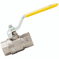 1.1/4" BSP FEM GAS F/FLOW B/V FLAT LEVER - 1/4" BSP Parallel Female x 1/4" BSP Parallel Female, With Flat Lever Handle, Full Bore Gas Ball Valve, Type 266 Compact, Nickel Plated Brass, Working Temperature -20Â°C to +60Â°C, Maximum Working Pressure 5 bar,