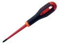 Bahco ERGO™ Slim VDE Insulated Phillips Screwdriver PH2 x 100mm - Bahco ERGO&trade; Slim VDE Insulated Screwdrivers with slim blades (reduced blade diameter) for Phillips head screws