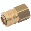 3/8" BSPP FEM  COUPLING BRASS - 1/4" BSP Parallel Female Coupling, Series 26KA, Standard, Parker Rectus, Pneumatic Quick Release, Valved, Brass, Nitrile Seal, Working Temperature -20Ã‚Â°C to +100Ã‚Â°C, Maximum Working Pressure 35 bar, Parker RectusAll
