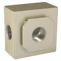 3/8" PORTING BLOCK 400 SERIES - 3/8" BSP Parallel Female, Air Preparation, 400 Series, Porting Block, Working Temperature -20Ã‚Â¬Ã¢Ë†Å¾C to +70Ã‚Â¬Ã¢Ë†Å¾C, Maximum Working Pressure 9 bar, KelmAll images used are for illustrative purposes only