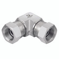 3/4 JIC X F/F SW 90 ST/ST - 9/16"-18 UNF Female, 37Ã‚Â° JIC Flare Fitting, Swivel, 90Ã‚Â° Elbow, Stainless Steel, PanamAll images used are for illustrative purposes only