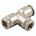6MM OD EQUAL TEE 316 ST/ST - 14mm Outside Diameter, Push-in Fitting, Equal Tube x Tube, Tee Connector, 316 Stainless Steel, Working Temperature -20Ã‚Â°C to +225Ã‚Â°C, Maximum Working Pressure 15 bar, AignepAll images used are for illustrative purposes