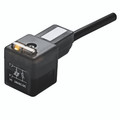 24V AC/DC FORM A 30MM SQ 1MTR LED+VDR - Valve Connector MA6 series moulded in cable Form A EN 175301-803 (DIN43650)/ISO 4400, 30mm Sq, 1 Mtr 24V AC/DC IP67, FT ProAll images used are for illustrative purposes only