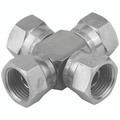 5/8" BSPP SWIVEL FEMALE CROSS 60 CONE - 1/8" BSP Parallel Female, Hydraulic Adaptor Steel, Swivel 60° Cone, Cross, Zinc Plated Mild Steel, Maximum Working Pressure 350 bar, Burnett & HillmanAll images used are for illustrative purposes only 5/8" BSPP SWIVEL FEMALE CROSS 60 CONE - 1/8" BSP Parallel Female, Hydraulic Adaptor Steel, Swivel 60° Cone, Cross, Zinc Plated Mild Steel, Maximum Working Pressure 350 bar, Burnett & HillmanAll images used are for illustrative purposes only
