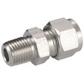 1/2"  OD X 3/4" NPT  MALE STUD 316 ST.ST - 1" NPT Male, Hydraulic 316 Stainless Steel Twin Ferrule Imperial Compression Fitting, Stud Coupling, To Suit 1" Outside Diameter, PanamAll images used are for illustrative purposes only