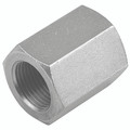1.1/2"BSPP EQUAL FIXED F/F HEX SOCKET - 1/8" BSP Parallel Female x 1/8" BSP Parallel Female, Hydraulic Adaptor Steel, Fixed Female x BSP Parallel Fixed Female, Hexagon Socket, Zinc Plated Mild Steel, Maximum Working Pressure 350 bar, Burnett & HillmanA