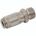 1/8" BSPP MALE COUPLING BRASS NICKEL - 1/8" BSP Parallel Male Coupling, Series 20KA, Standard, Parker Rectus, Pneumatic Quick Release, Valved, Brass Nickel Plated, Nitrile Seal, Working Temperature -20°C to +100°C, Maximum Working Pressure 35 bar, P 1/8" BSPP MALE COUPLING BRASS NICKEL - 1/8" BSP Parallel Male Coupling, Series 20KA, Standard, Parker Rectus, Pneumatic Quick Release, Valved, Brass Nickel Plated, Nitrile Seal, Working Temperature -20°C to +100°C, Maximum Working Pressure 35 bar, P