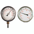 100MM HVAC TEMP GAUGE CONN BACK STEM - 1/2" BSP Parallel, Temperature Gauge, Bottom Connection, 100mm Gauge Diameter, 5cm Stem Length, Working Temperature -30Â°C to +60Â°CAll images used are for illustrative purposes only