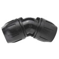 45O ELBOW PA 40MM - 20mm Nominal Bore, Black, Technopolymer, 45Ã‚Â° Equal Elbow, Ring Main System, Working Temperature -15Ã‚Â°C to +65Ã‚Â°C, AircomAll images used are for illustrative purposes only