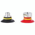 FLAT STYLE CUP W/CLEATS  25MM  URETHANE - 25mm Suction Area Diameter, IRHD of 60, Vmeca Suction Cup, VFC Series, Nitrile Flat Suction Cup, Black, Working Temperature -20Â°C to +110Â°C, VmecaAll images used are for illustrative purposes only