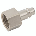 1/4' BSP FEMALE PLUG - 1/4" BSP Parallel Female Plug, Series 33KA, Standard, Pneumatic Quick Release, Non Valved, Nickel Plated Steel, Working Temperature -20Ã‚Â°C to +100Ã‚Â°C, Maximum Working Pressure 35 bar, Parker RectusAll images used are for illu