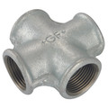 1/2"   BSPP FEM EQUAL CROSS GALV GF180G - 1" BSP Parallel Female, Malleable Iron Pipe Fitting, Galvanised, Equal Cross, Fig