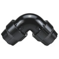90O ELBOW AL 25MM - 20mm Nominal Bore, Black, Aluminium, 90Ã‚Â° Equal Elbow, Ring Main System, Working Temperature -30Ã‚Â°C to +80Ã‚Â°C, AircomAll images used are for illustrative purposes only