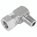 3/4" BSP X 1/2"BSP  SWIVEL M/F 90° ELBOW - 1/4" BSP Tapered Male x 1/4" BSP Parallel Female, Hydraulic Adaptor Steel, Swivel 60Â° Cone, 90Â° Compact Elbow, Zinc Plated Mild Steel, Maximum Working Pressure 350 bar, Burnett & HillmanAll images used are f