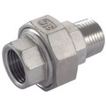 1.1/4"BSP/T FEM/MALE HEX UNION 316 - 1" BSP Tapered Male x 1" BSP Parallel Female, (2 Piece), Hexagon, Union, 150lb Tube & Pipe Fitting, 316 Stainless Steel, HaitimaAll images used are for illustrative purposes only