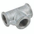 2"BSP F90 EQUAL TEE GALV - 1/2" BSP Parallel Female, Malleable Iron Pipe Fitting, Galvanised, Equal Tee, Fig