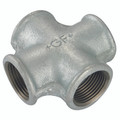 1"     BSPP FEM EQUAL CROSS GALV GF180G - 1" BSP Parallel Female, Malleable Iron Pipe Fitting, Galvanised, Equal Cross, Fig
