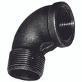 3/4"X1/2" BSPT M/FEM ELBOW FIG152 BLACK - 3/4" BSP Tapered Male x 1" BSP Tapered Female, Malleable Iron Pipe Fitting, Black, Reducing 90° Elbow, Fig 3/4"X1/2" BSPT M/FEM ELBOW FIG152 BLACK - 3/4" BSP Tapered Male x 1" BSP Tapered Female, Malleable Iron Pipe Fitting, Black, Reducing 90° Elbow, Fig