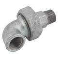 1"BSP MXF90 UNI.TAP.ELBOW GAL - 1/2" BSP Tapered Male x 1/2" BSP Parallel Female, Malleable Iron Pipe Fitting, Galvanised, Union 90Ã‚Â° Elbow Taper Seat, Fig