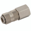 1/4" BSPP FEM  COUPLING "PCL STYLE" - 1/4" BSP Parallel Female Coupling, Series 19KA, Standard, Parker Rectus, Pneumatic Quick Release, Valved, Nickel Plated Steel, Nitrile Seal, Working Temperature -20Ã‚Â°C to +100Ã‚Â°C, Maximum Working Pressure 35 bar,