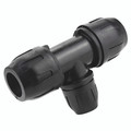 20X16MM QL TEE REDUCER TUBE X TUBE POLY - 25mm Nominal Bore x 16mm Nominal Bore, Reducing on Branch, Black, Technopolymer, Unequal Tee, Ring Main System, Working Temperature -15Ã‚Â°C to +65Ã‚Â°C, AircomAll images used are for illustrative purposes only