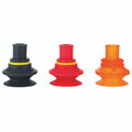 SINGLE-BELLOW CUP  30MM  SILICONE - 30mm Suction Area Diameter, IRHD of 60, Vmeca Suction Cup, Direct Fitting Bellow, VB-M Series, Nitrile Bellow Cup, with Long Neck, Black, Working Temperature -20Â°C to +110Â°C, VmecaAll images used are for illustrati