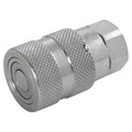 1/4" BODY X 1/4" BSP FEM COUPLER STEEL - 1/4" BSP Parallel Female, Valved, Hydraulic Quick Release, Coupling, Flat Face ISO 16028 Profile, Steel, Nitrile Seal, ISO 16028 Standard, Working Temperature -25ï¿½C to +120ï¿½C, Maximum Working Pressure 315 bar,