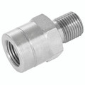 1/2" BSP X 3/8" NPTF M/F EXTENDED - 1/8" BSP Parallel Male x 1/8" NPT Female, Hydraulic Adaptor Steel, 60° Cone x Extended, Zinc Plated Mild Steel, Maximum Working Pressure 350 bar, Burnett & HillmanAll images used are for illustrative purposes only 1/2" BSP X 3/8" NPTF M/F EXTENDED - 1/8" BSP Parallel Male x 1/8" NPT Female, Hydraulic Adaptor Steel, 60° Cone x Extended, Zinc Plated Mild Steel, Maximum Working Pressure 350 bar, Burnett & HillmanAll images used are for illustrative purposes only